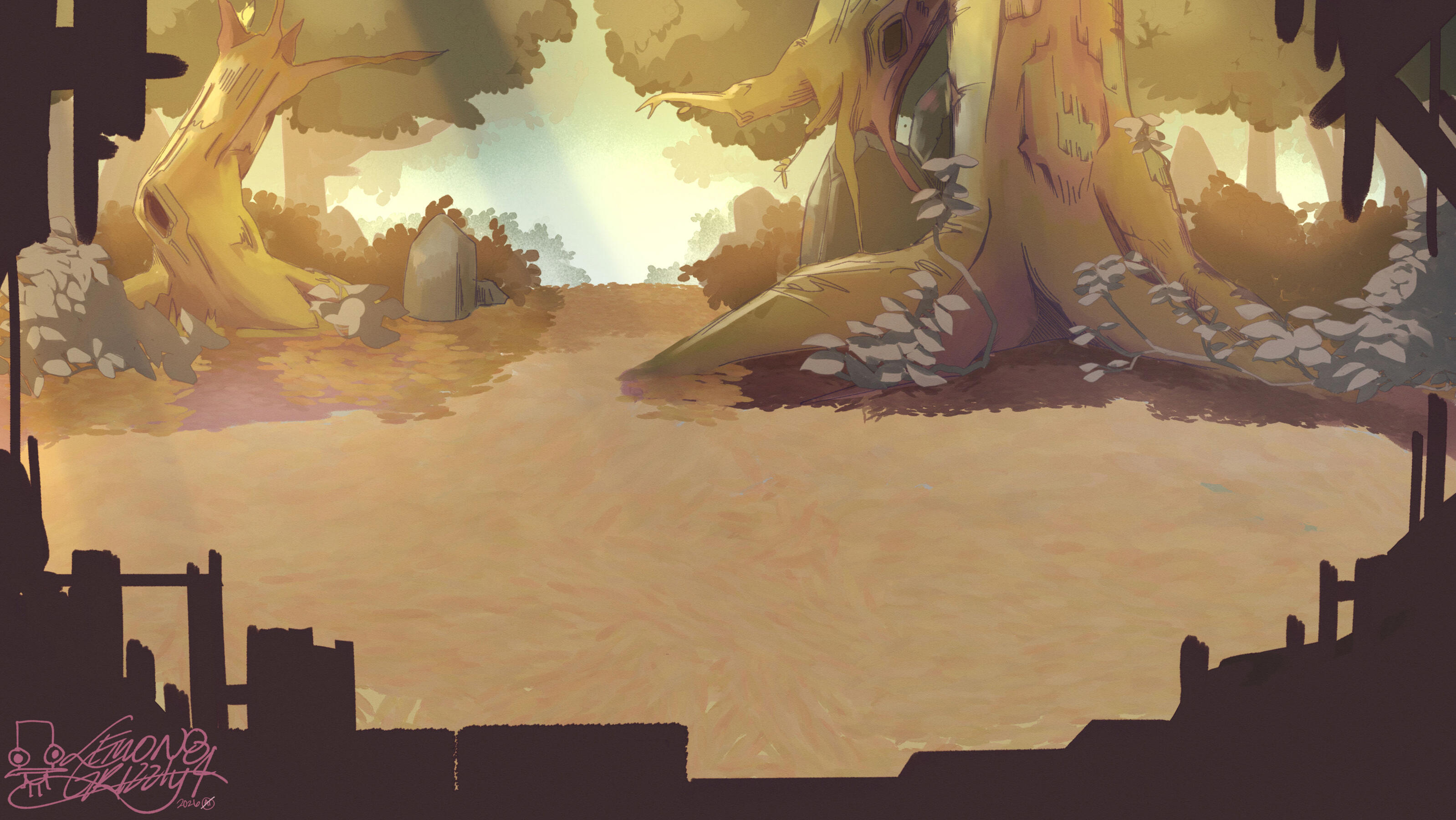 Background Setting: Afternoon Forest